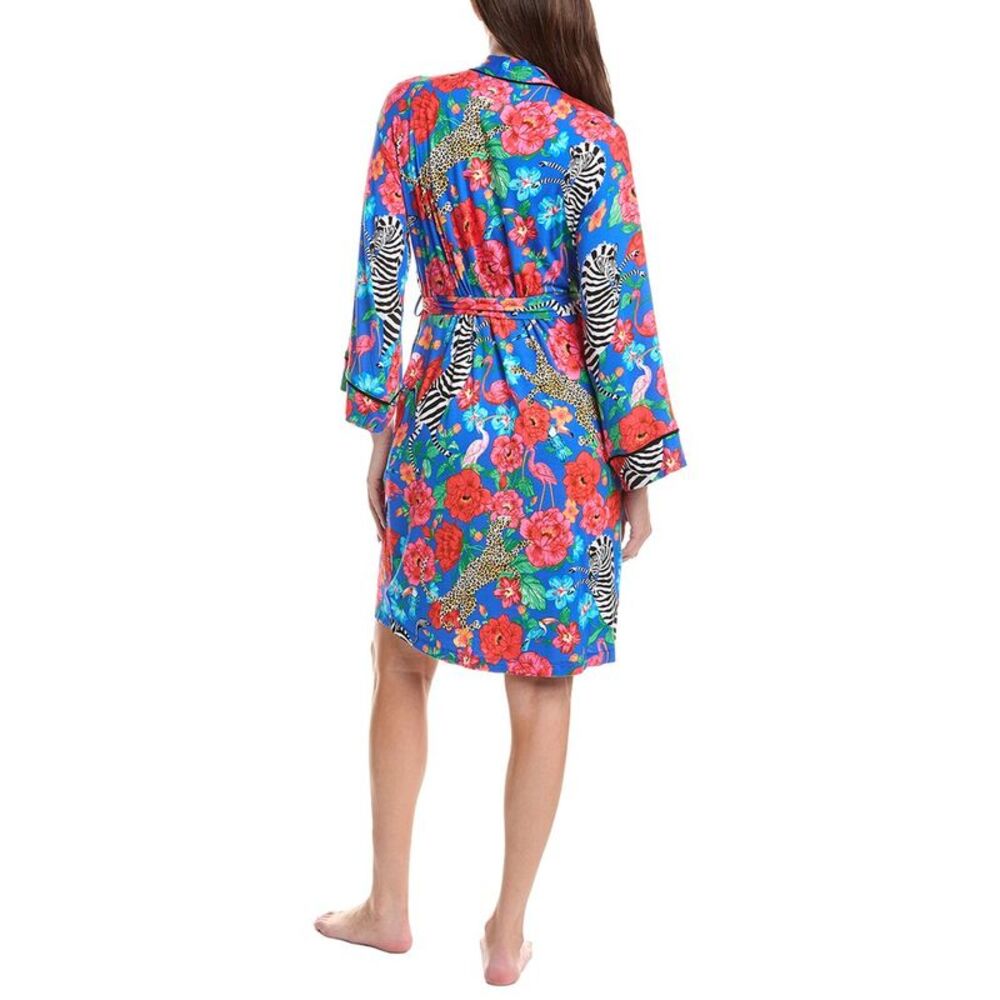 Room Service Womens Printed Short Robe - Picture 2 of 3